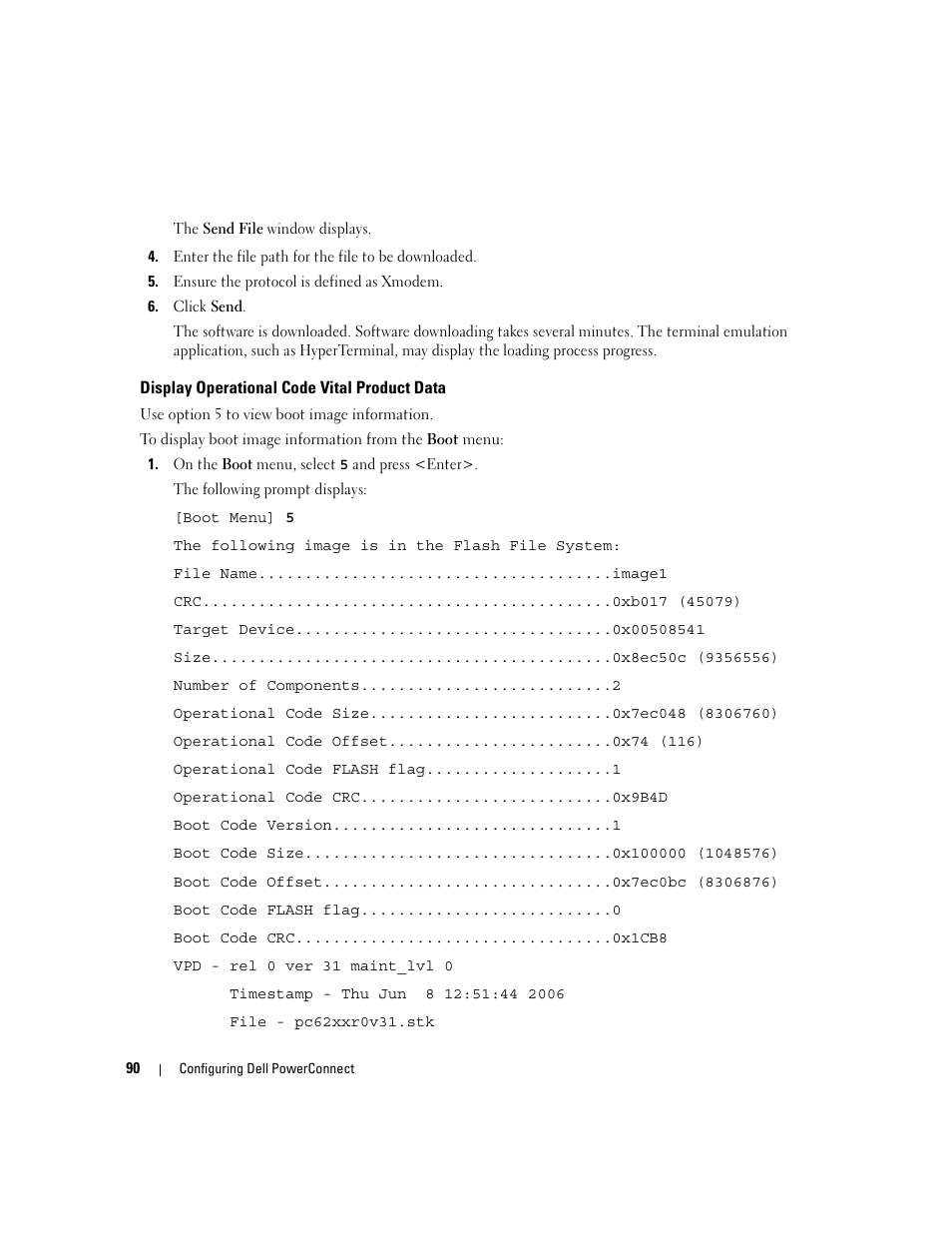 Display operational code vital product data | Dell POWEREDGE M1000E User Manual | Page 92 / 737