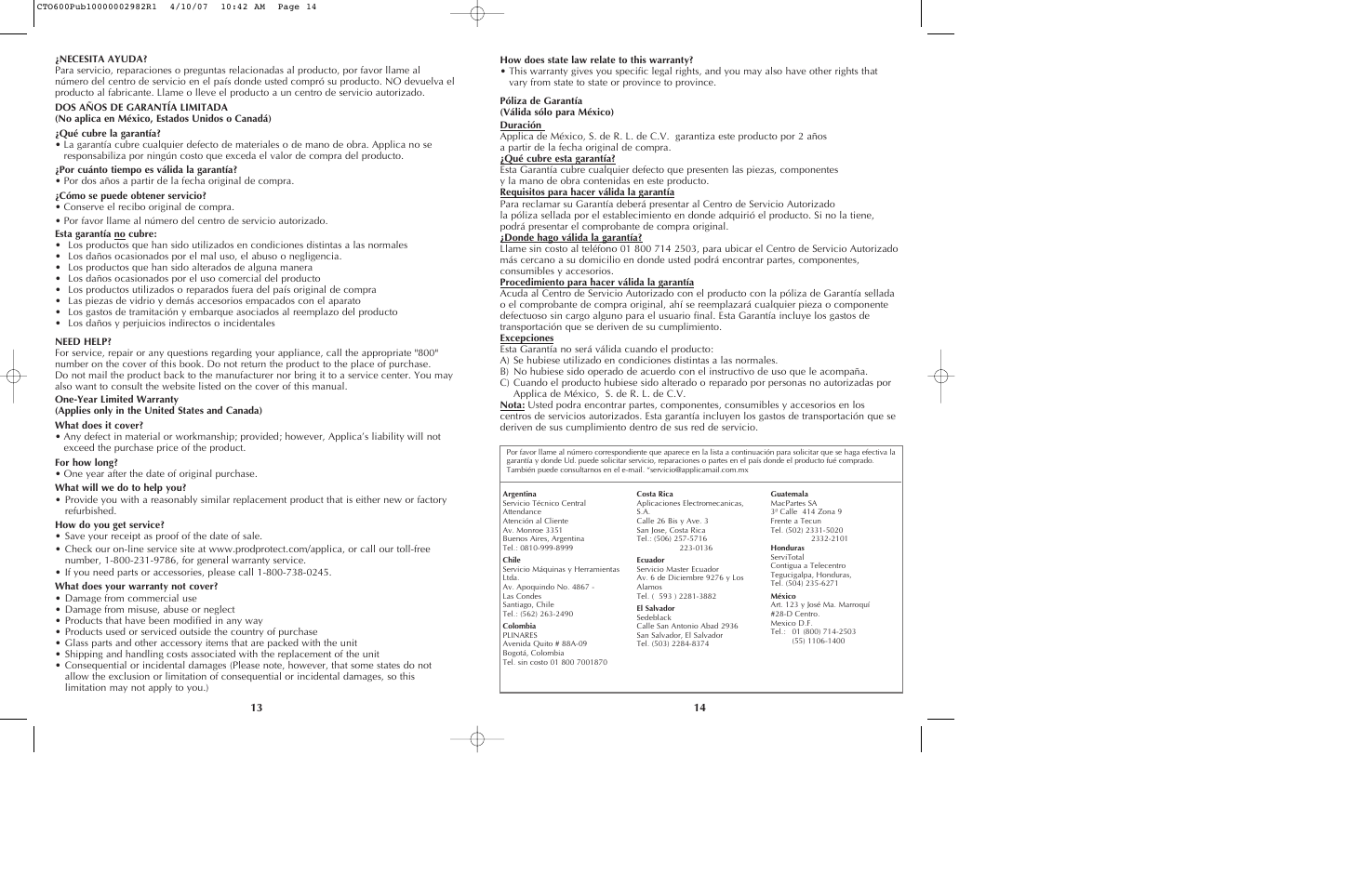 Black & Decker CTO600 User Manual | Page 8 / 9