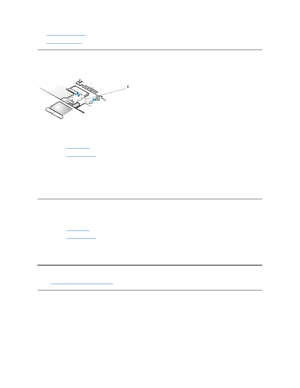 Reserve battery, Rtc battery, Main battery | Modem, Modem retainer bracket | Dell Inspiron 2000 User Manual | Page 36 / 67