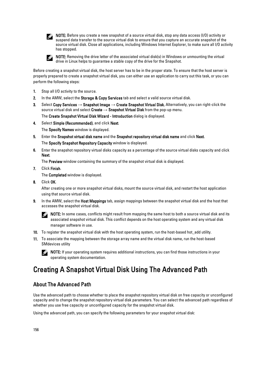 About the advanced path | Dell POWERVAULT MD3600I User Manual | Page 156 / 237