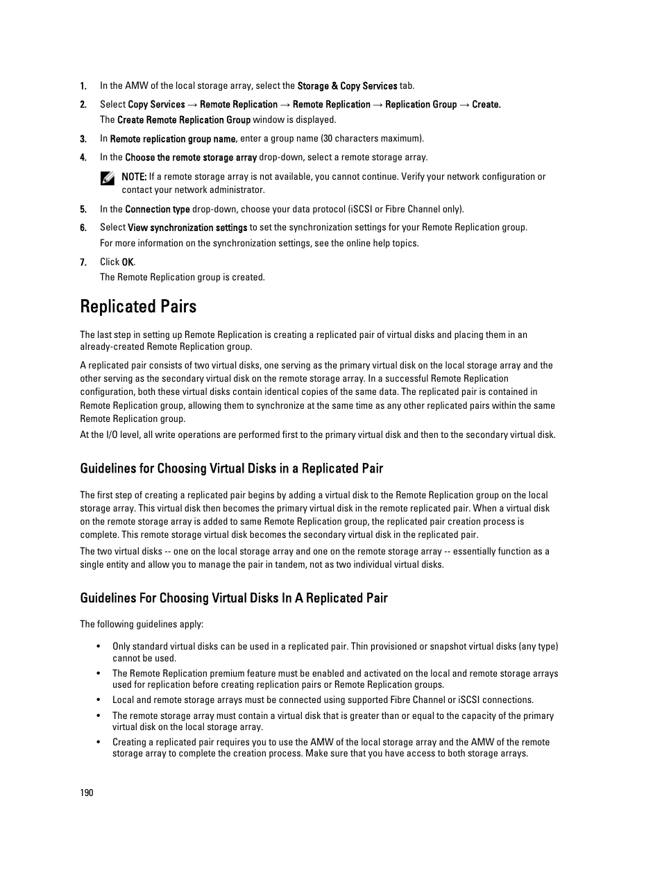 Replicated pairs | Dell POWERVAULT MD3600I User Manual | Page 190 / 237