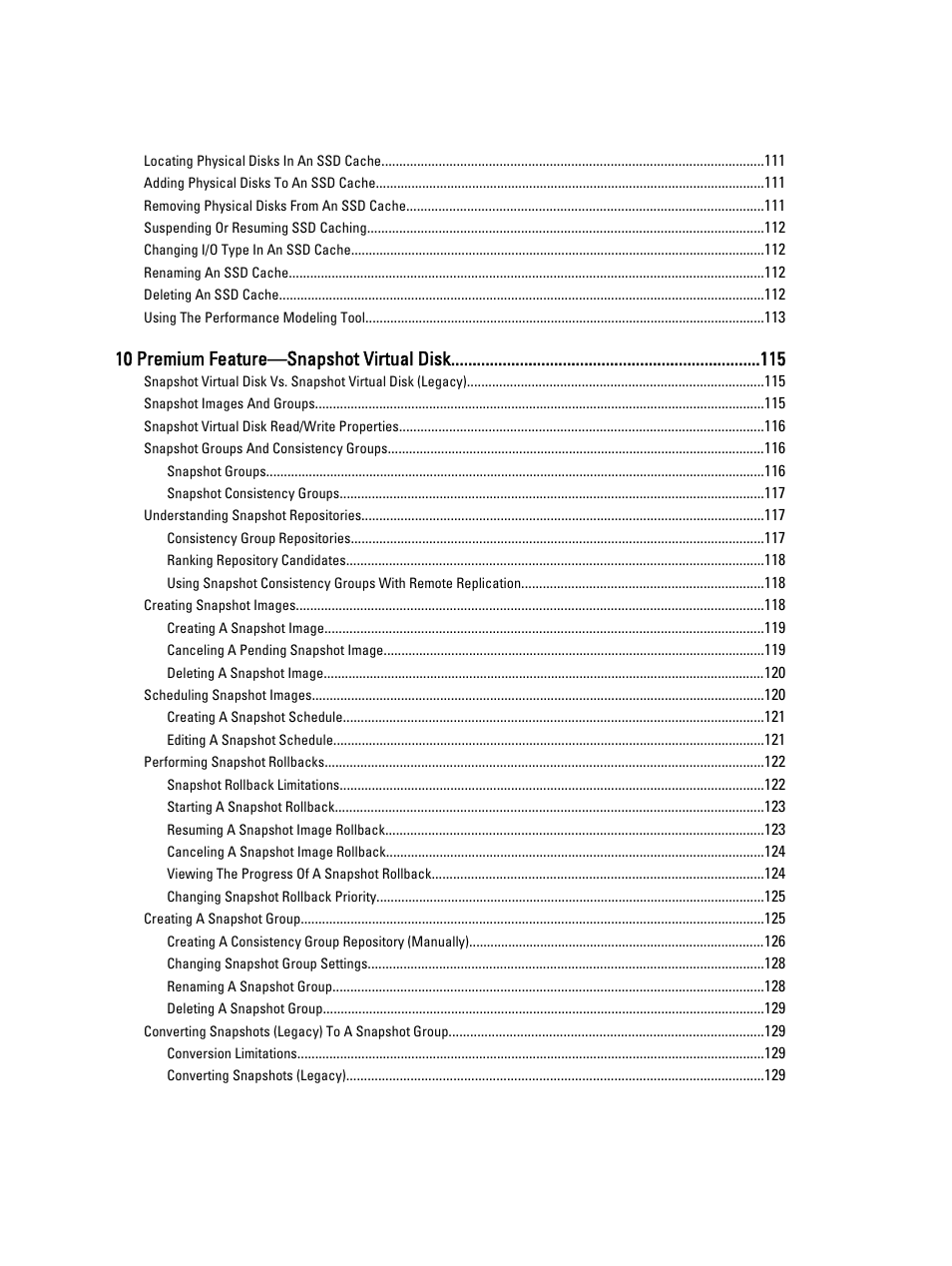 10 premium feature—snapshot virtual disk | Dell POWERVAULT MD3600I User Manual | Page 8 / 237