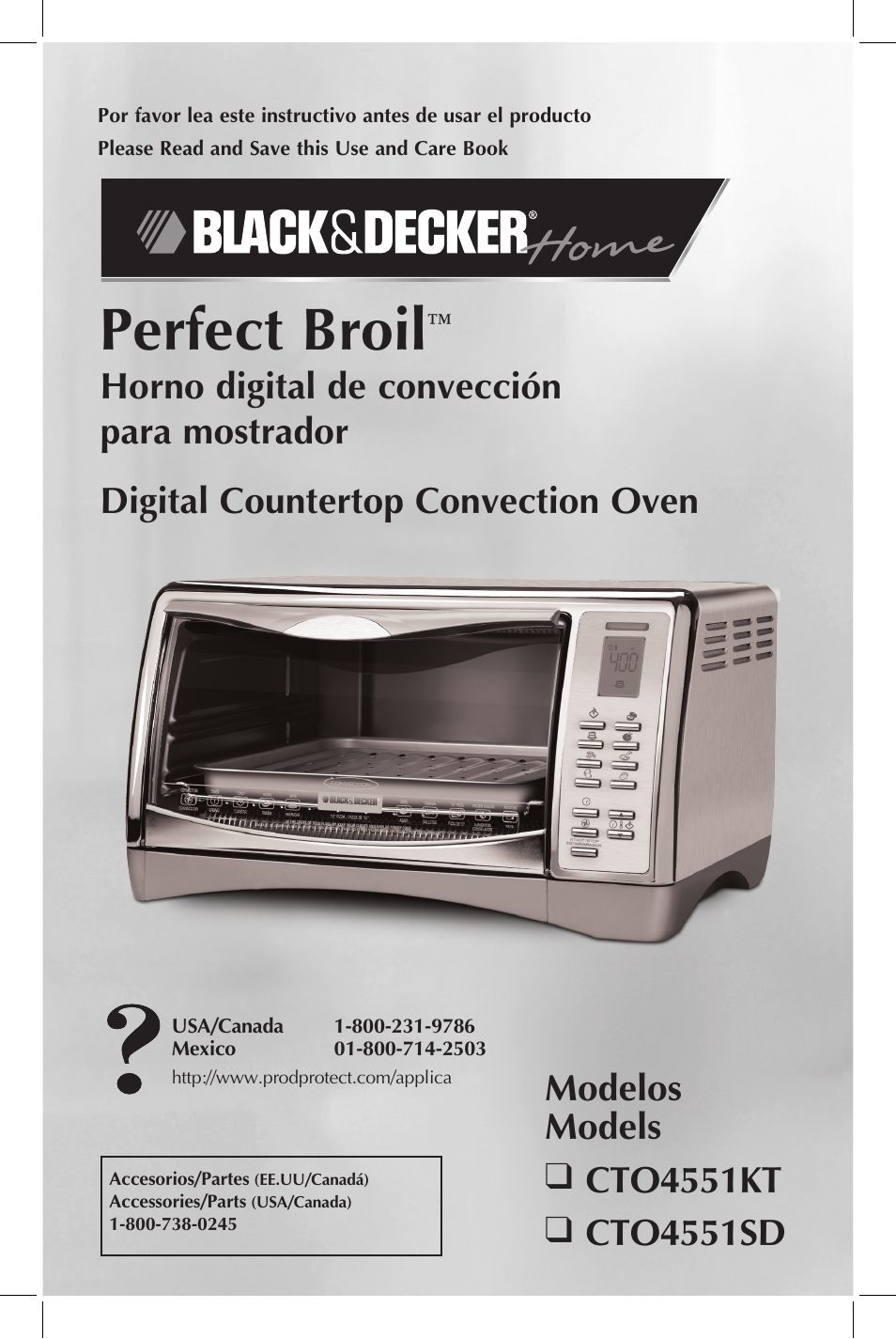 Black & Decker Perfect Broil CTO4551KT User Manual | 23 pages