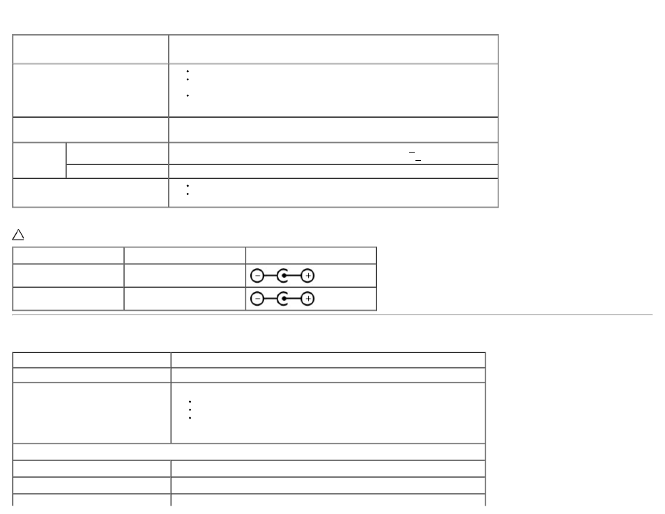 Electrical specifications, Physical characteristics | Dell S2740L Monitor User Manual | Page 11 / 53