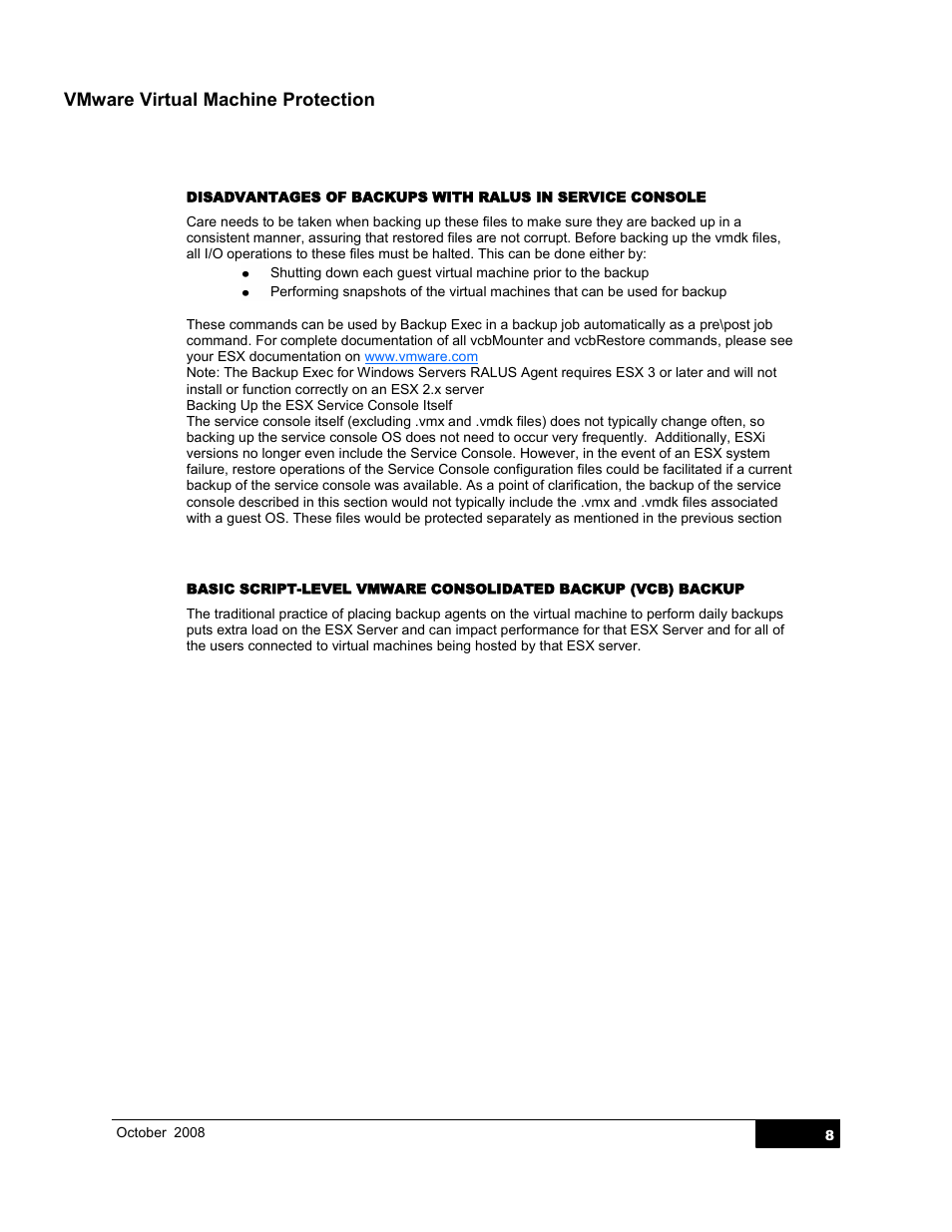Vmware virtual machine protection | Dell PowerVault DL2000 User Manual | Page 8 / 21