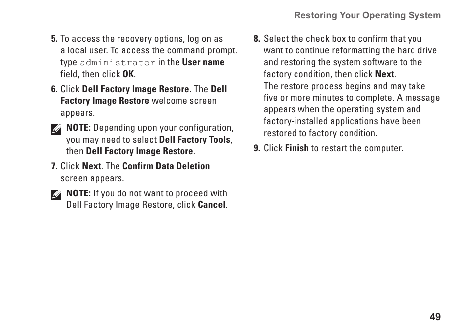 Dell Inpsiron 560s (Late 2009) User Manual | Page 51 / 72
