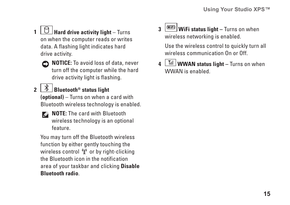 Dell Studio XPS M1340 (Mid 2010) User Manual | Page 17 / 74