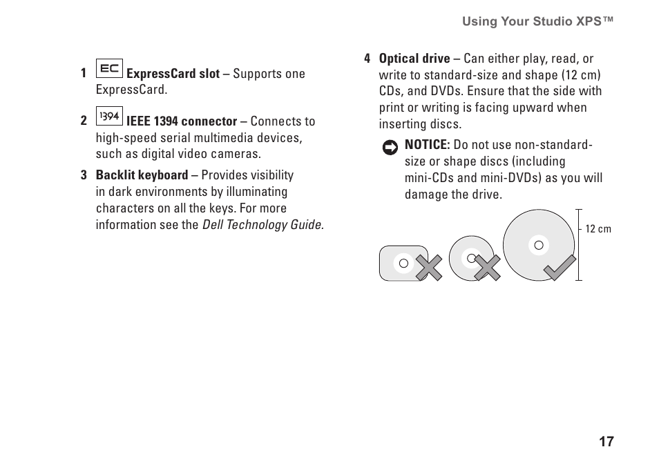 Dell Studio XPS M1340 (Mid 2010) User Manual | Page 19 / 74