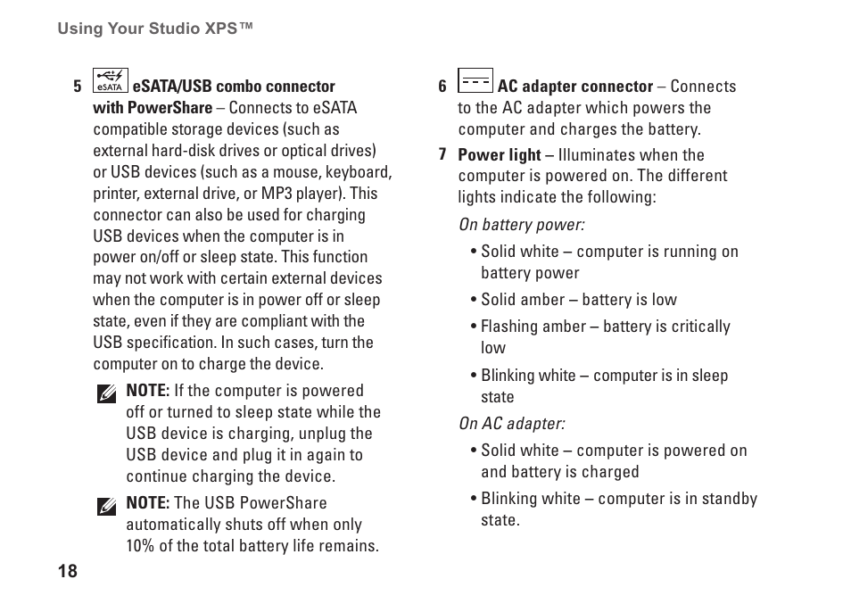 Dell Studio XPS M1340 (Mid 2010) User Manual | Page 20 / 74
