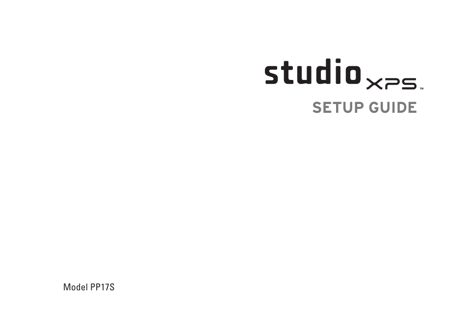 Setup guide | Dell Studio XPS M1340 (Mid 2010) User Manual | Page 3 / 74