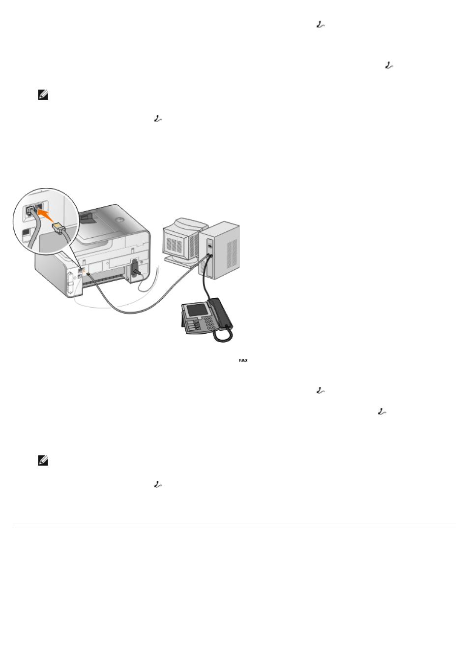 Sending a fax, Connecting to a computer, Modem | Dell 968 All In One Photo Printer User Manual | Page 8 / 181