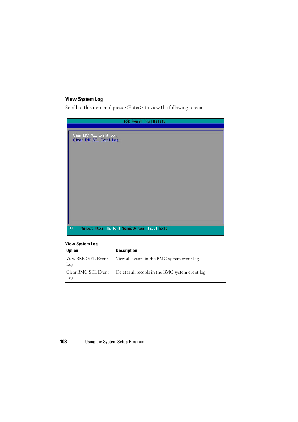 View system log | Dell PowerEdge C8000 User Manual | Page 108 / 386