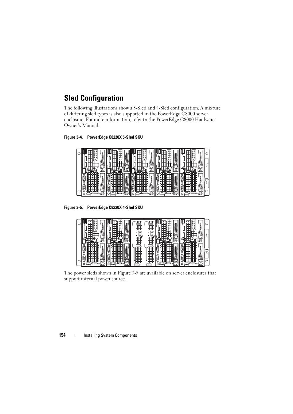 Sled configuration | Dell PowerEdge C8000 User Manual | Page 154 / 386