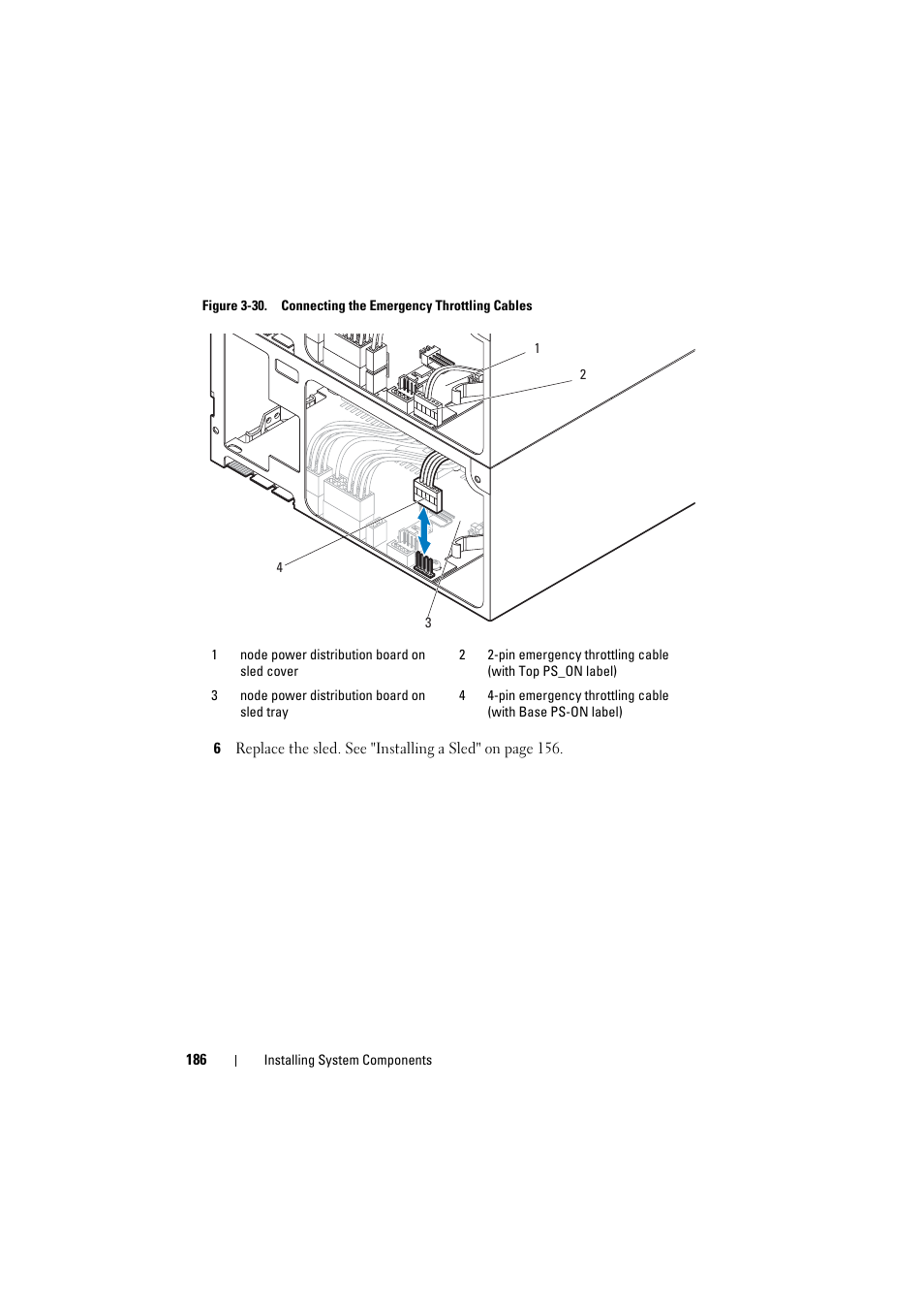 E figure 3-30, See figure 3-30 | Dell PowerEdge C8000 User Manual | Page 186 / 386