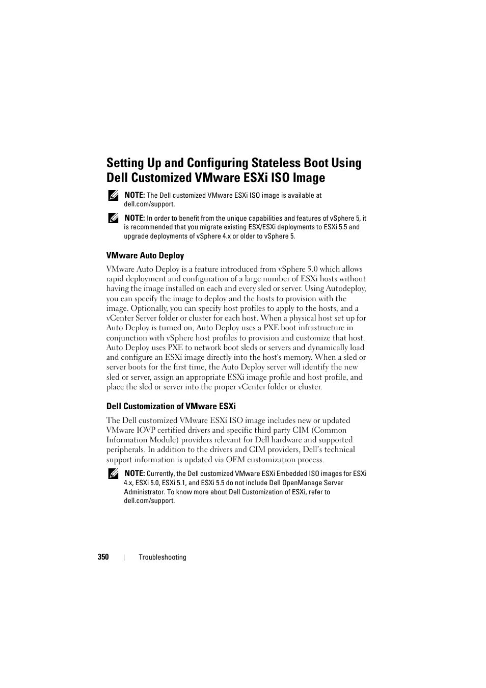 Vmware auto deploy, Dell customization of vmware esxi | Dell PowerEdge C8000 User Manual | Page 350 / 386