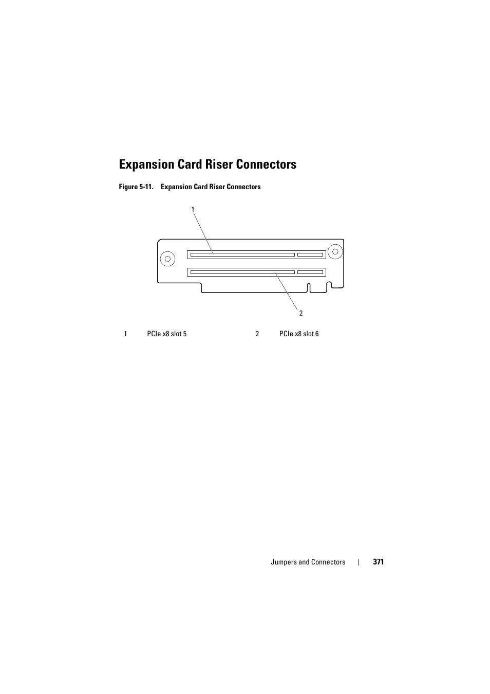Expansion card riser connectors, See"expansion card riser connectors" on | Dell PowerEdge C8000 User Manual | Page 371 / 386