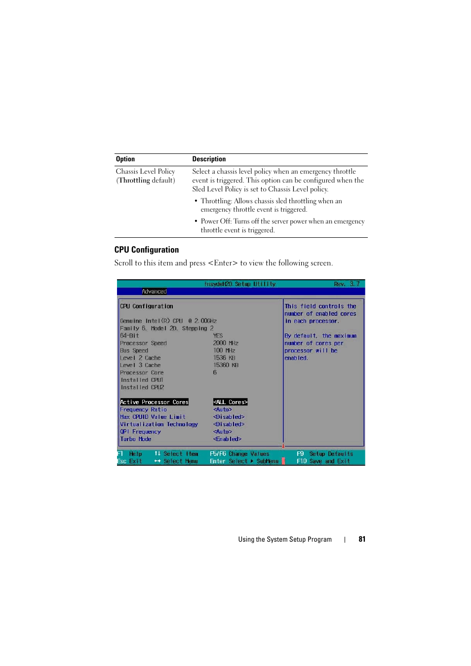 Cpu configuration | Dell PowerEdge C8000 User Manual | Page 81 / 386