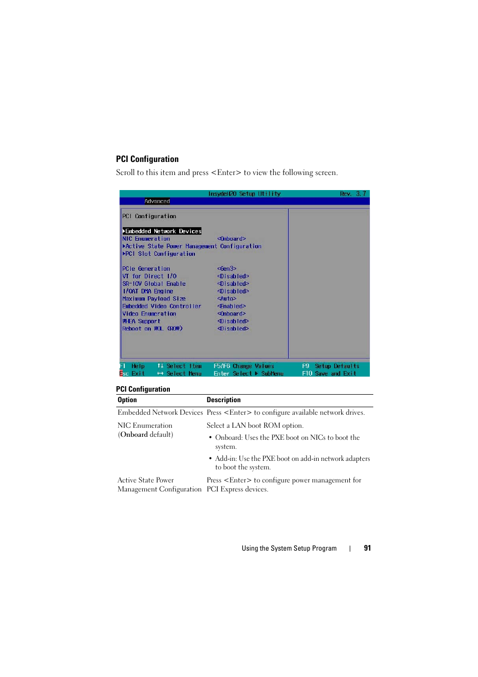 Pci configuration | Dell PowerEdge C8000 User Manual | Page 91 / 386