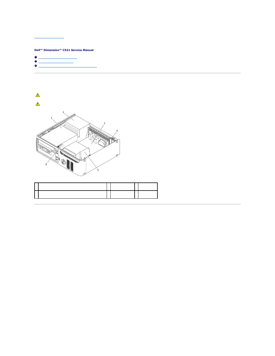 Technical overview, Inside view of your computer, System board components | Dell Dimension C521 User Manual | Page 42 / 50