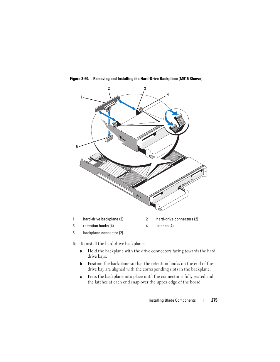 The blade chassis. see figure 3-60 | Dell PowerEdge M910 User Manual | Page 275 / 368