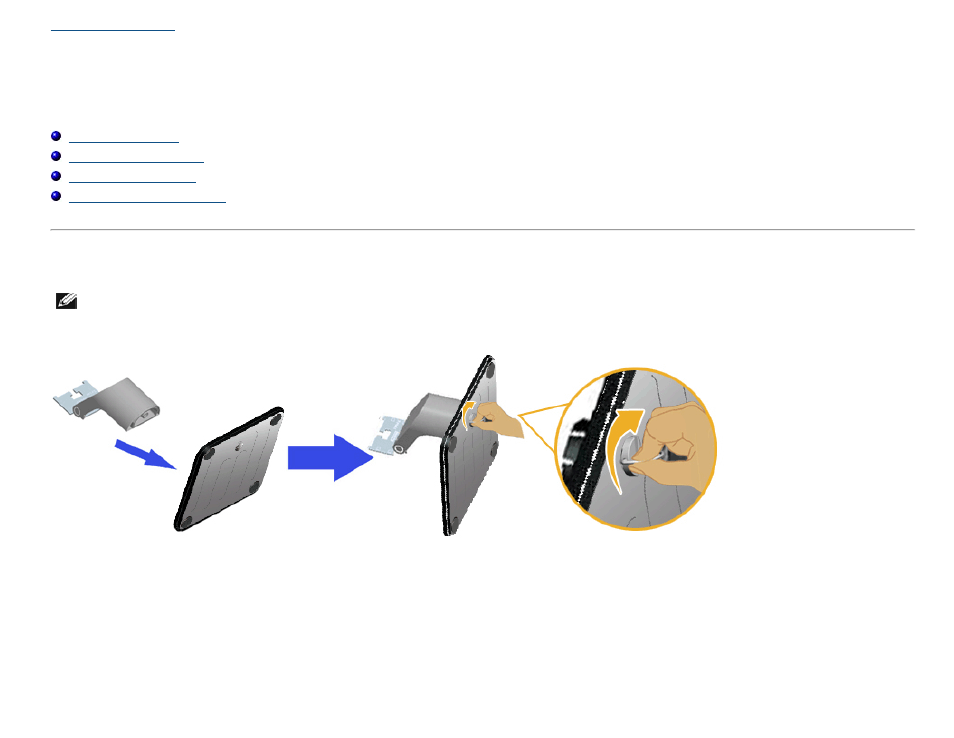 Setup, Dell s2240l/s2340l monitor user's guide, Setting up the monitor | Attaching the stand | Dell S2340L Monitor User Manual | Page 16 / 44