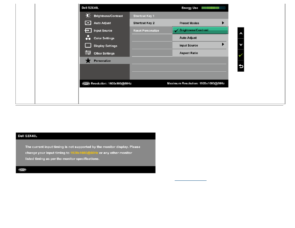 Osd warning messages | Dell S2340L Monitor User Manual | Page 34 / 44