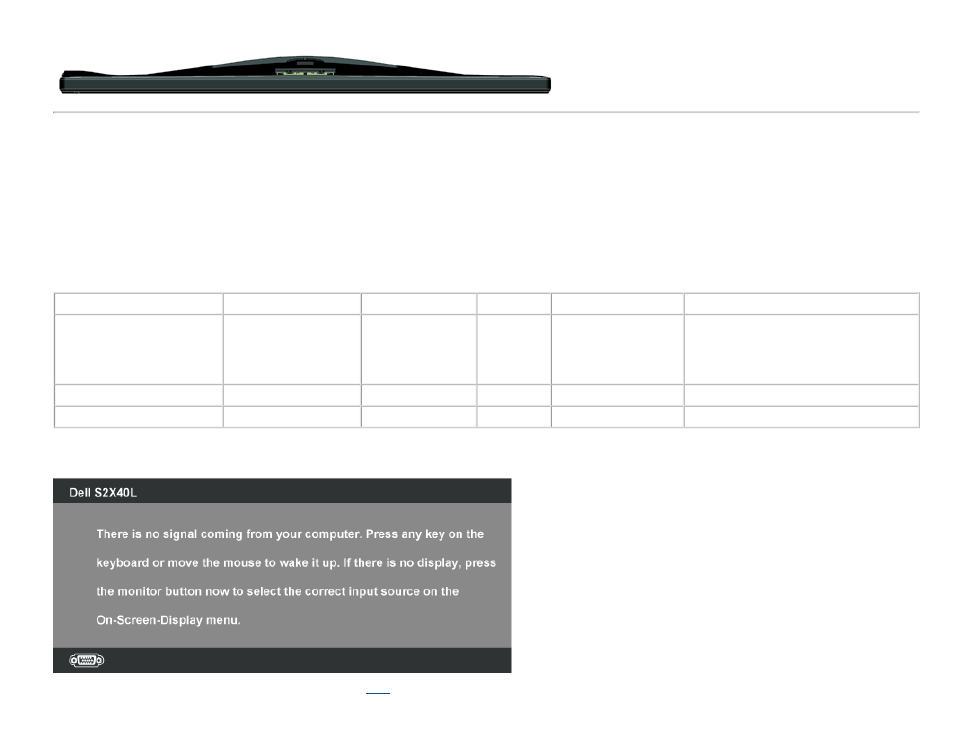 Monitor specifications, Bottom view, Power management modes | Dell S2340L Monitor User Manual | Page 7 / 44