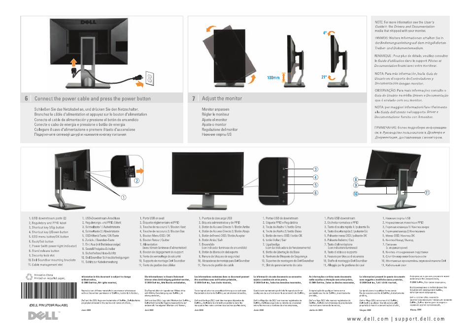 Www.dell.com | support.dell.com | Dell P2210H Monitor User Manual | Page 2 / 2