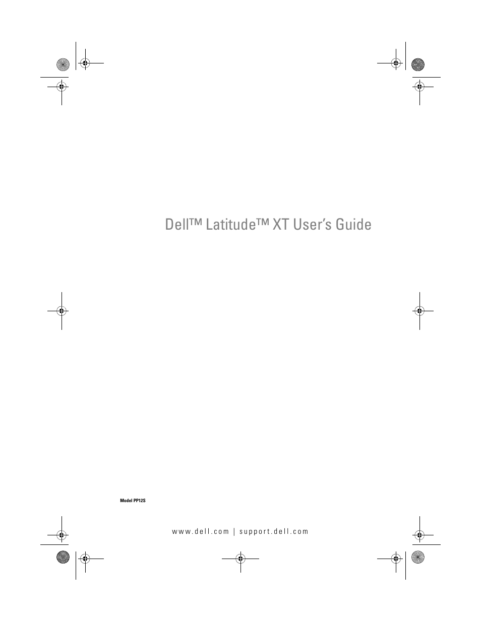 Dell Latitude XT (Late 2007) User Manual | 248 pages