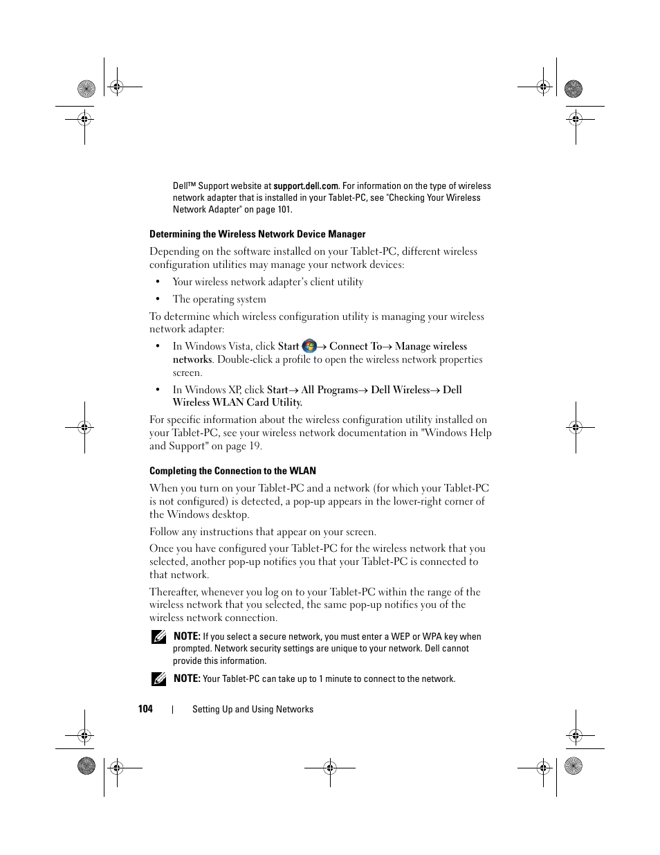 Dell Latitude XT (Late 2007) User Manual | Page 104 / 248