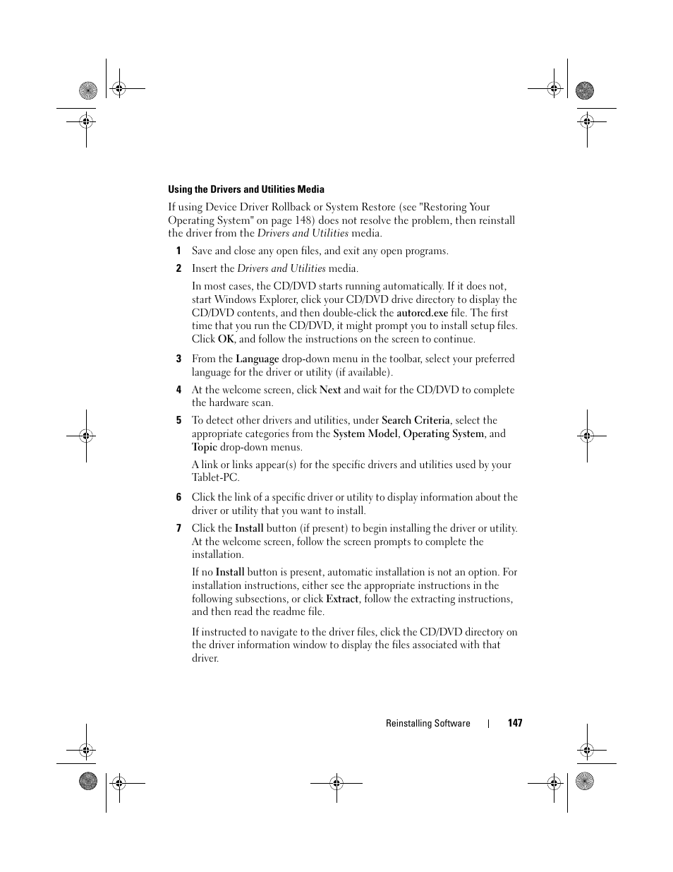 Dell Latitude XT (Late 2007) User Manual | Page 147 / 248