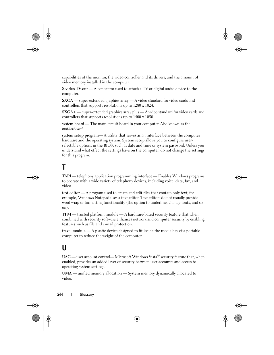 Dell Latitude XT (Late 2007) User Manual | Page 244 / 248