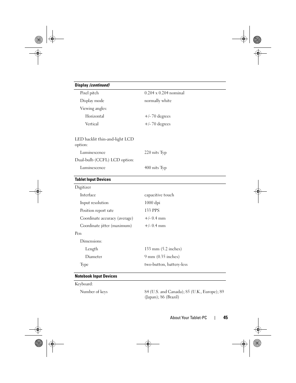 Dell Latitude XT (Late 2007) User Manual | Page 45 / 248