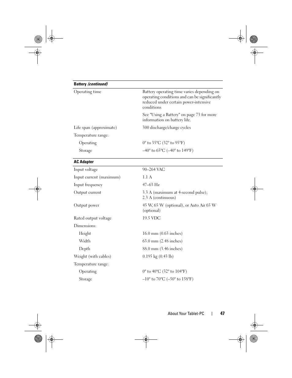 Dell Latitude XT (Late 2007) User Manual | Page 47 / 248