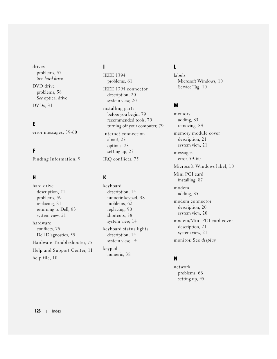 Dell Inspiron 5160 User Manual | Page 126 / 128