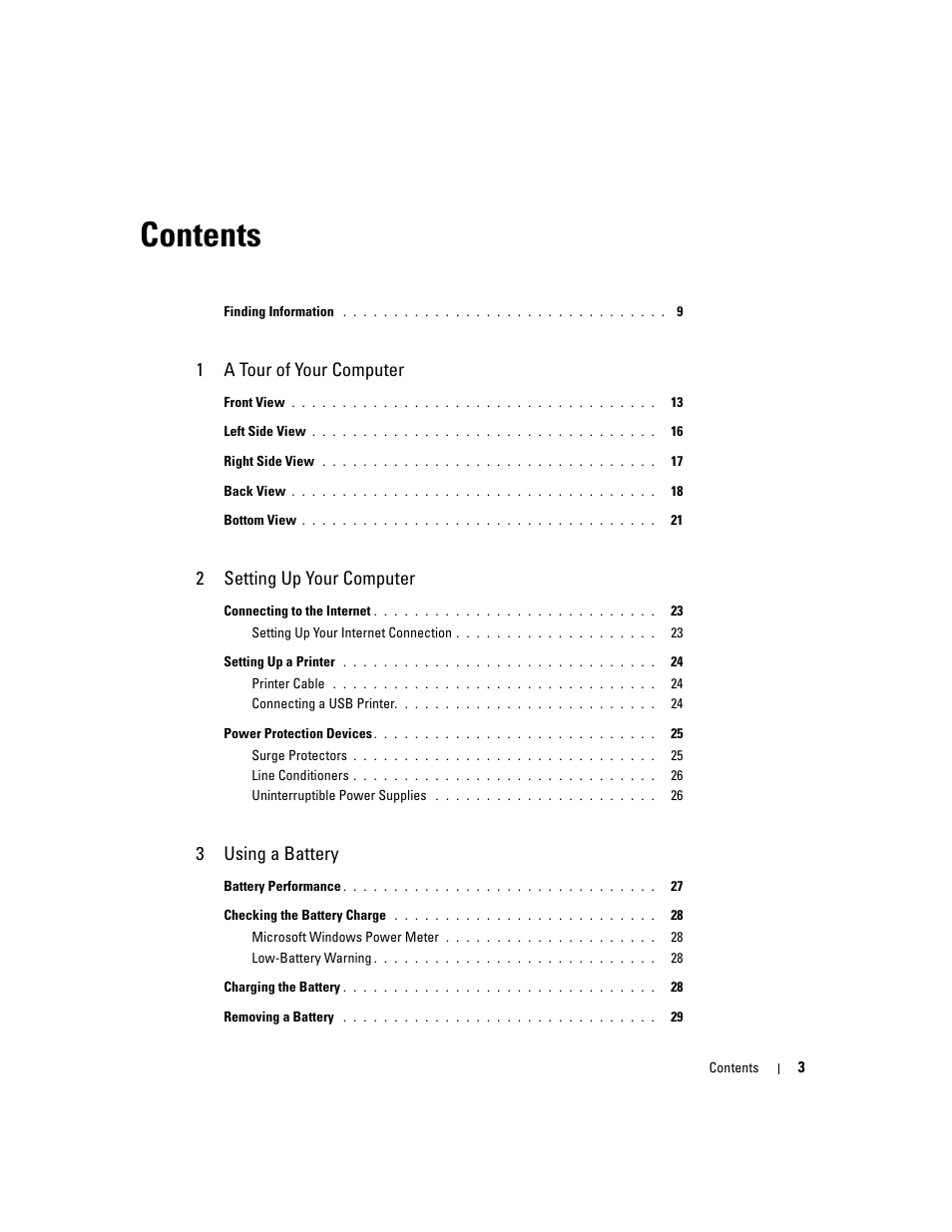 Dell Inspiron 5160 User Manual | Page 3 / 128
