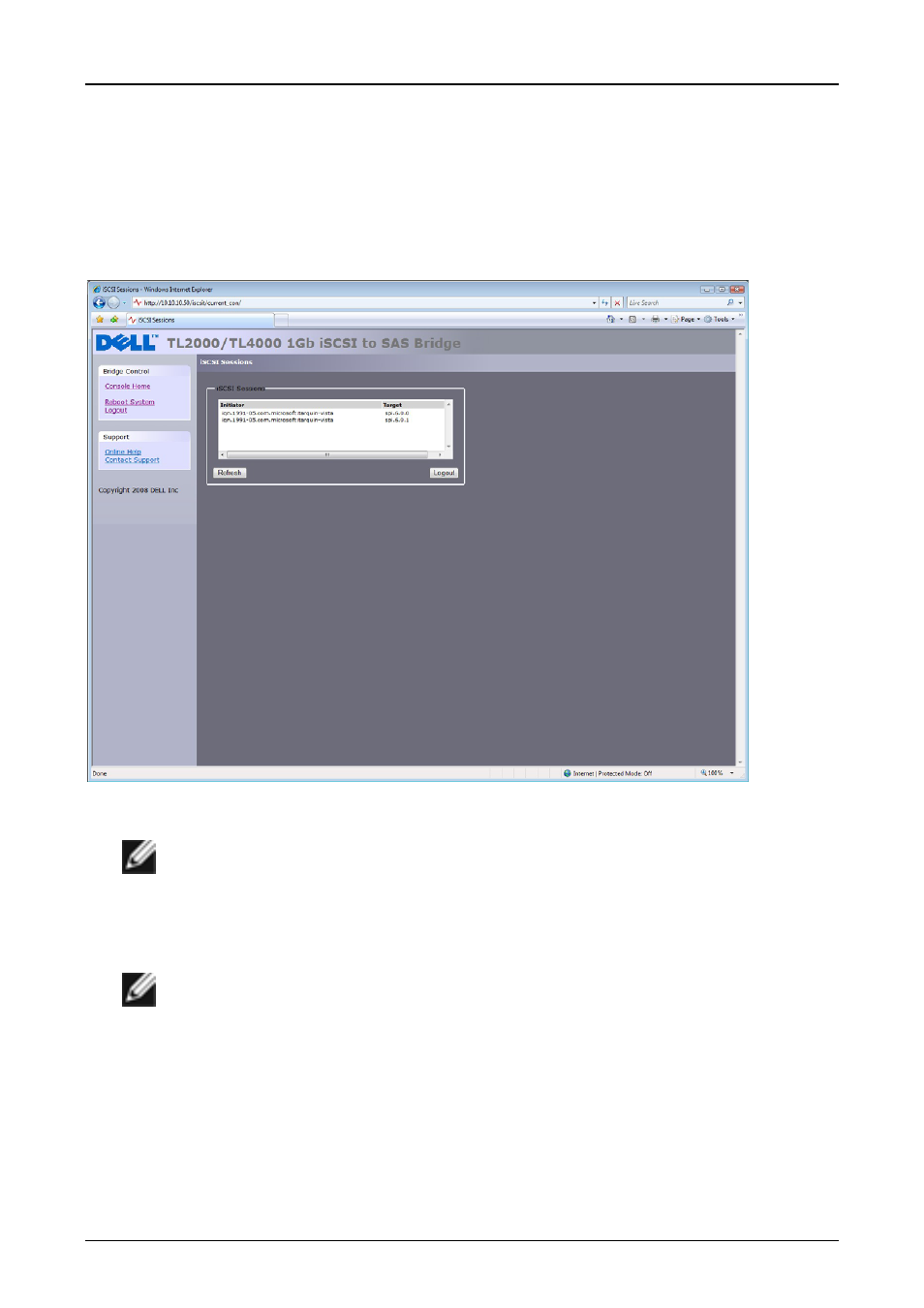 Iscsi sessions | Dell PowerVault TL4000 User Manual | Page 31 / 66