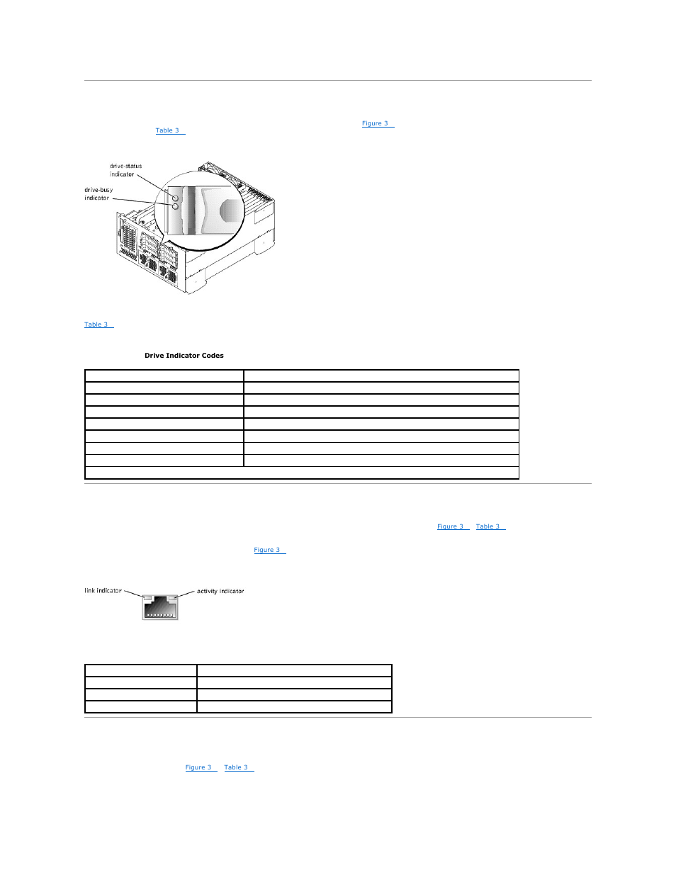 Figure 3, Hard-drive indicator codes, Nic indicator codes | Era/o ethernet connector indicator codes | Dell PowerEdge 2600 User Manual | Page 10 / 61