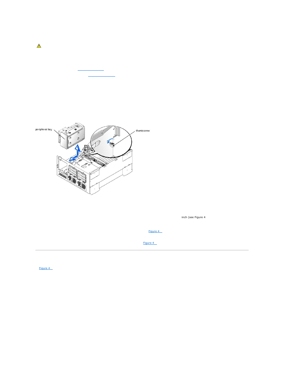 Peripheral bay, Control panel, Removing the peripheral bay | Replacing the peripheral bay | Dell PowerEdge 2600 User Manual | Page 29 / 61