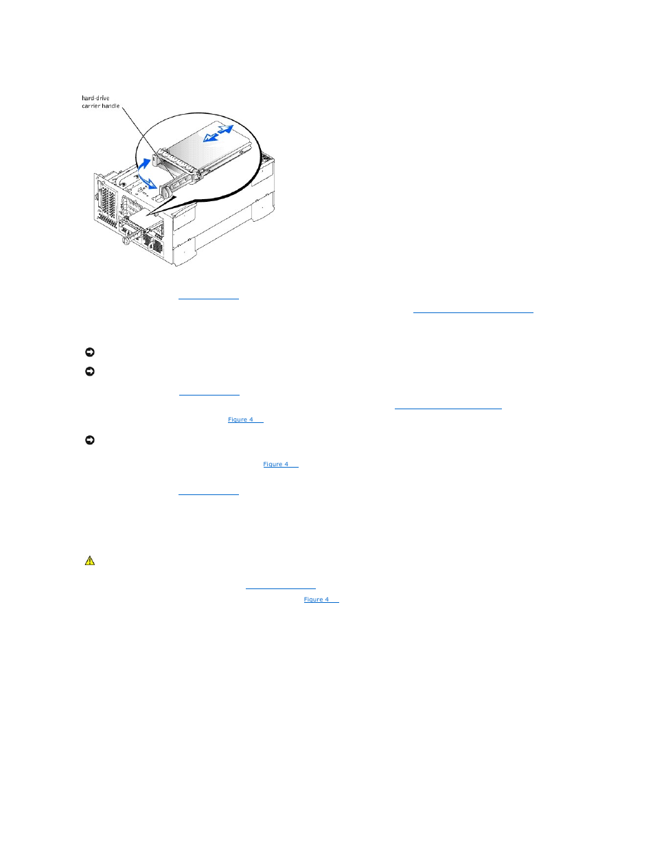 Installing a hard drive, Figure 4, Removing a hard drive from its carrier | Dell PowerEdge 2600 User Manual | Page 43 / 61