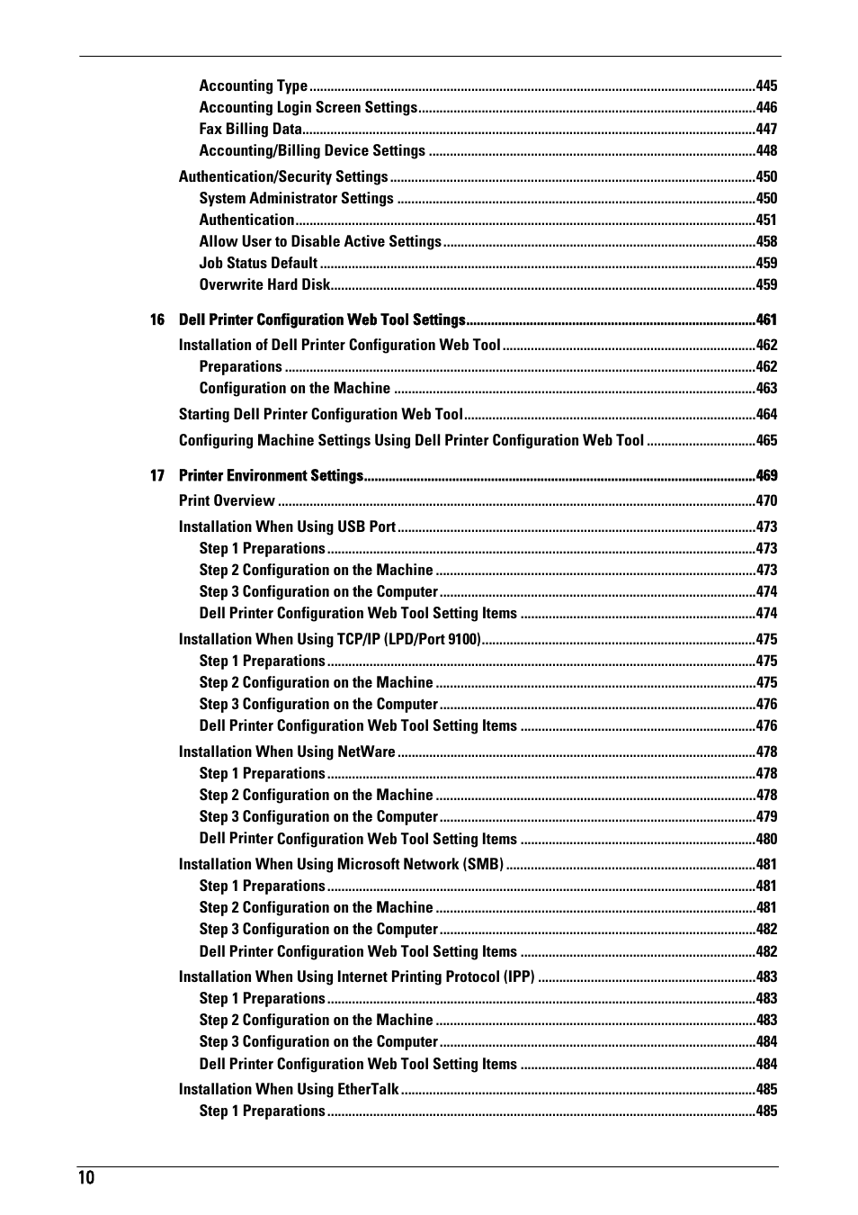Dell C7765DN MFP Color Laser Printer User Manual | Page 10 / 831
