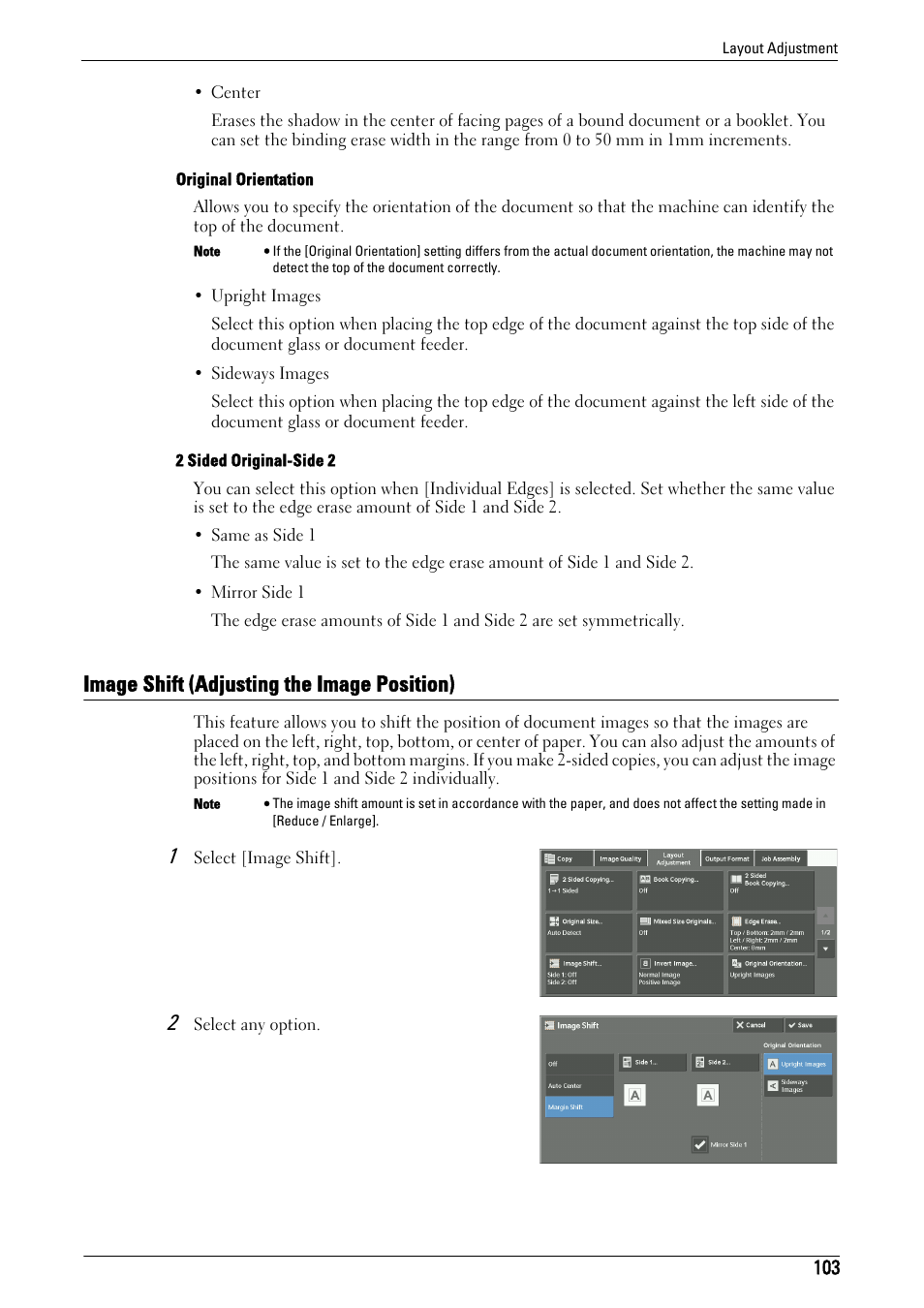 Image shift (adjusting the image position), Image shift | Dell C7765DN MFP Color Laser Printer User Manual | Page 103 / 831
