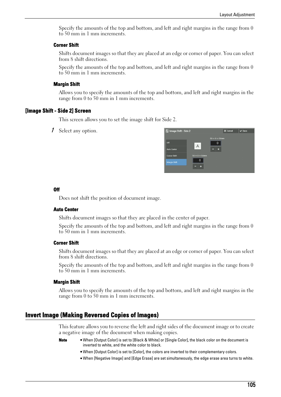 Invert image (making reversed copies of images), Invert image (m | Dell C7765DN MFP Color Laser Printer User Manual | Page 105 / 831