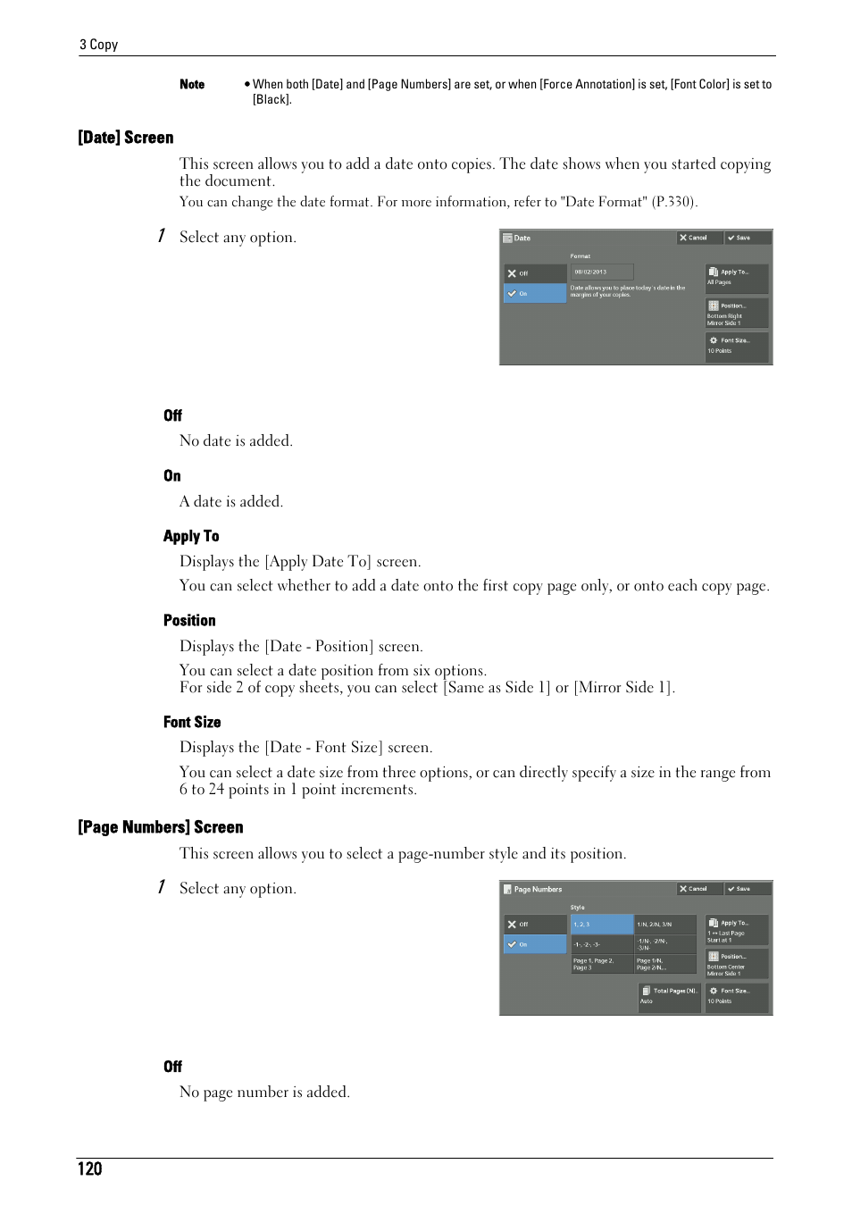 Refer to "[date] screen" (p.120) | Dell C7765DN MFP Color Laser Printer User Manual | Page 120 / 831