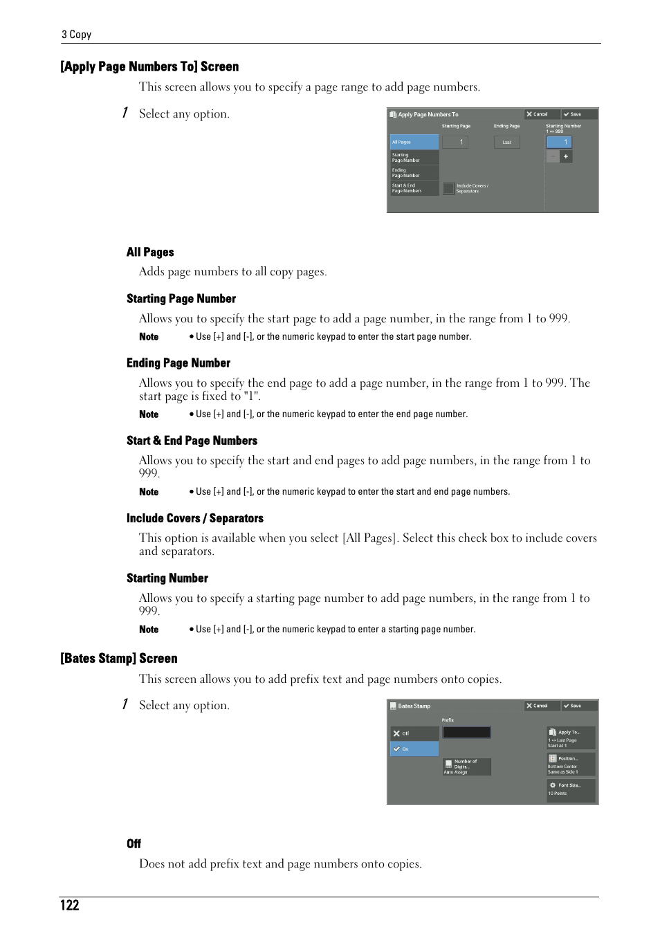 Refer to "[bates stamp] screen" (p.122) | Dell C7765DN MFP Color Laser Printer User Manual | Page 122 / 831