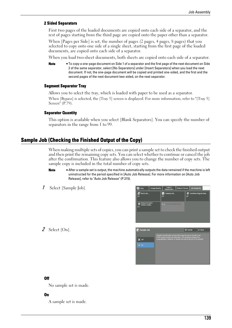 Sample job | Dell C7765DN MFP Color Laser Printer User Manual | Page 139 / 831