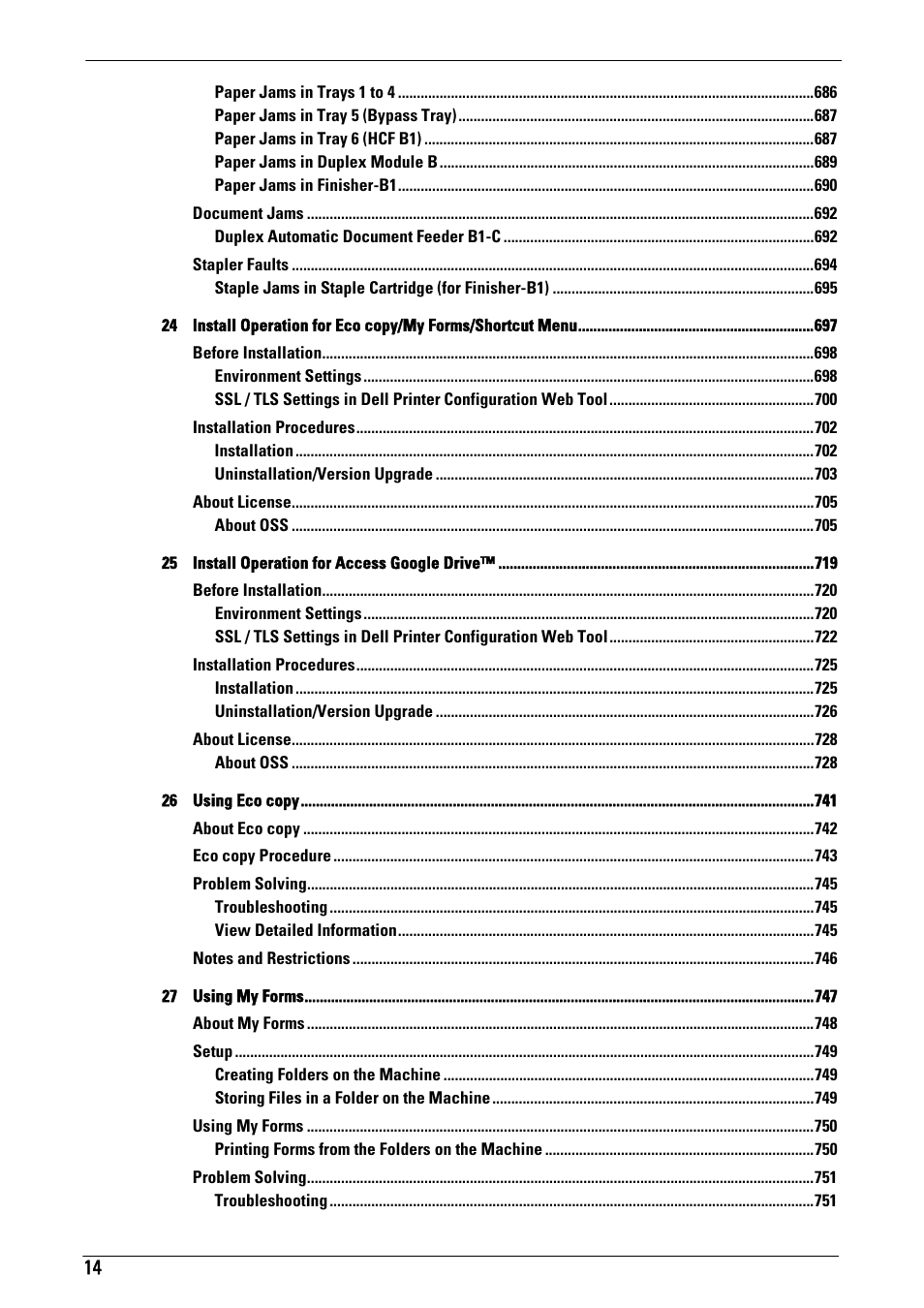 Dell C7765DN MFP Color Laser Printer User Manual | Page 14 / 831