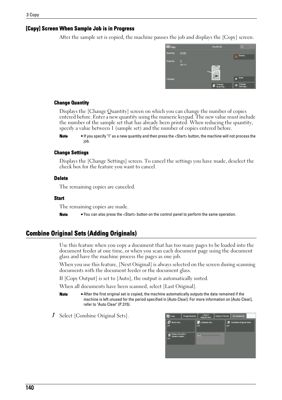 Combine original sets (adding originals), Combine original sets (adding ori | Dell C7765DN MFP Color Laser Printer User Manual | Page 140 / 831