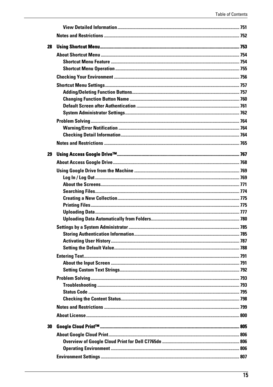 Dell C7765DN MFP Color Laser Printer User Manual | Page 15 / 831