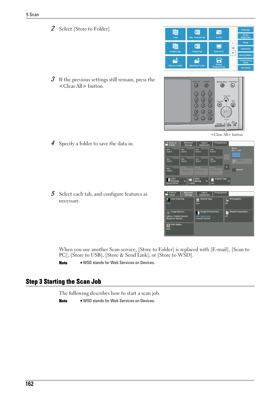 Step 3 starting the scan job | Dell C7765DN MFP Color Laser Printer User Manual | Page 162 / 831
